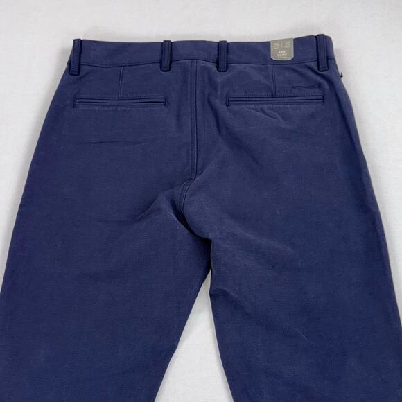J Crew Men's 484 Slim Fit Midweight Tech Pant 29 x 32 Navy Blue Narrow Leg - Picture 10 of 16